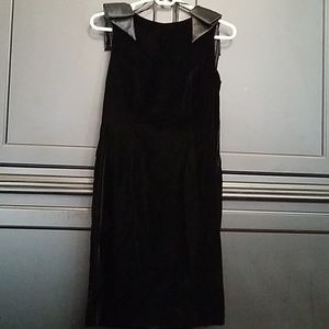 Black backless velvet dress